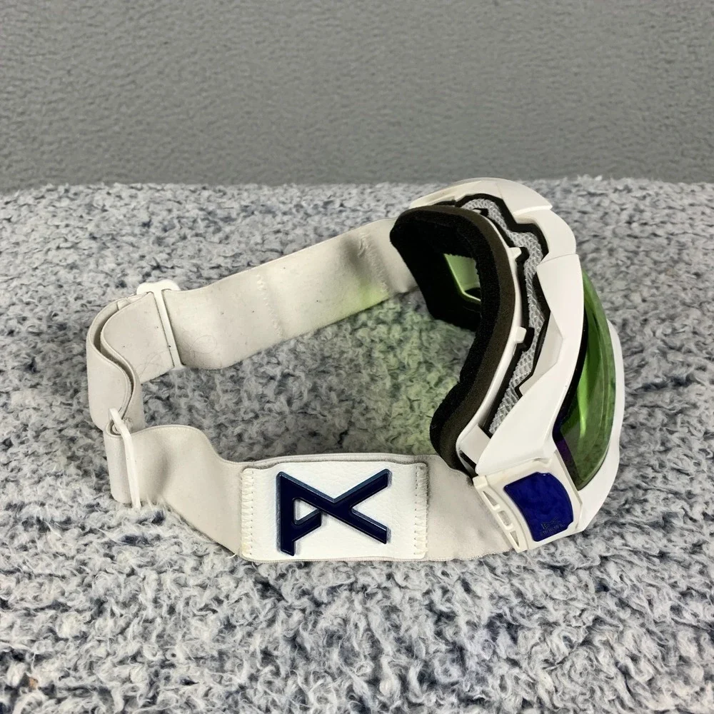 Anon X Goggles Kids Youth Size White Frame Green Lens Adjustable Snowboard Ski